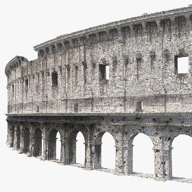 Ancient Wall with Arches 3D Model 3D